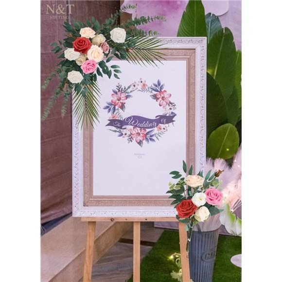 Artificial Flowers 25pcs Real Looking Artificial Roses w/ Stems for Wedding DIY - Picture 2 of 7